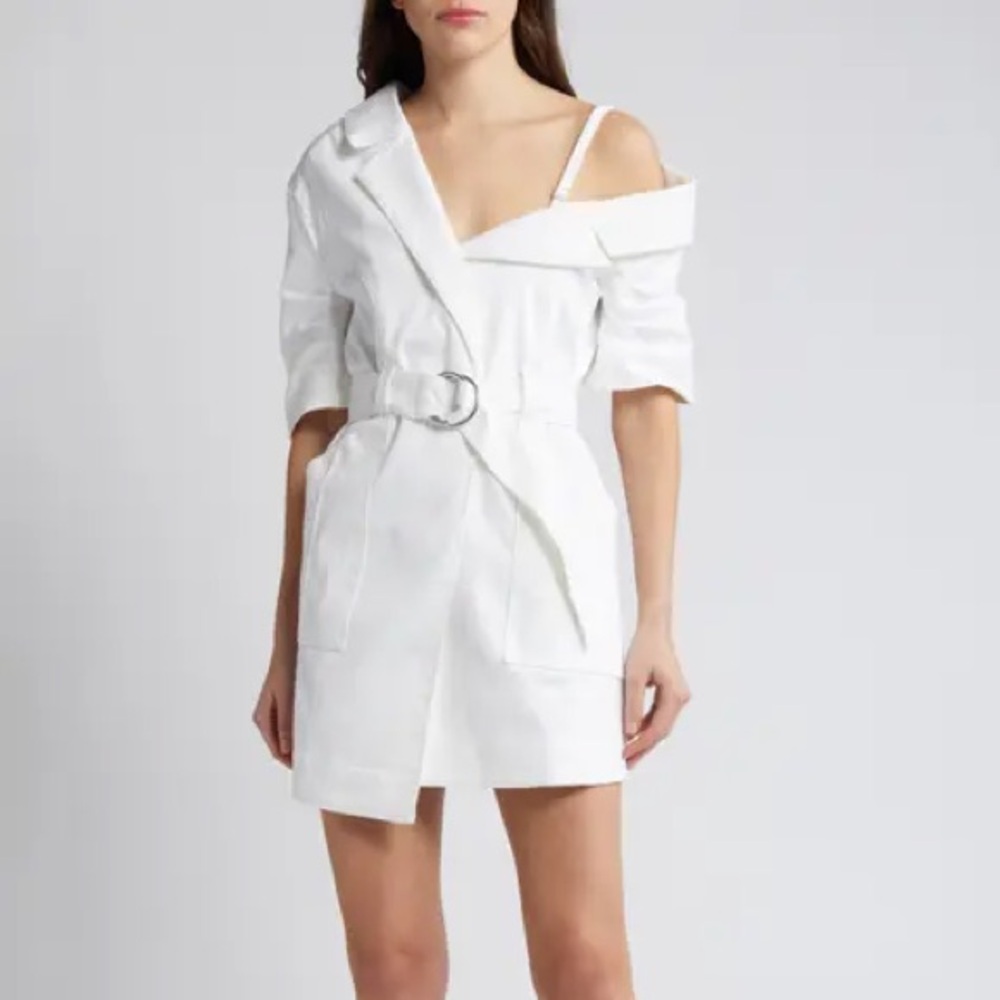 Cinq a Sept Milly Asymmetric Belted Shirt Dress size XS